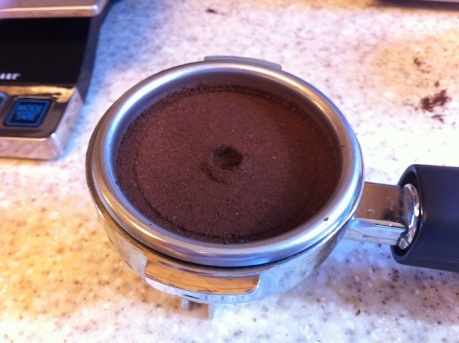 Coffee puck - espresso
