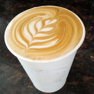 Latte art on take away cup